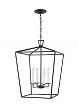 Visual Comfort & Co. Studio Collection 5392604-112 - Dianna transitional 4-light indoor dimmable medium ceiling pendant hanging chandelier light in midni