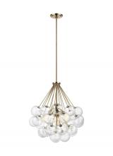 Visual Comfort & Co. Studio Collection 6514303-848 - Bronzeville mid-century modern 3-light indoor dimmable ceiling pendant hanging chandelier pendant li