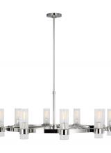 Visual Comfort & Co. Studio Collection CC16810PN - Geneva Mid-Century 8-Light Indoor Dimmable Large Chandelier