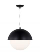 Visual Comfort & Co. Studio Collection DJP1041MBK - Hyde Modern 1-Light Indoor Dimmable Large Pendant Ceiling Hanging Chandelier Light