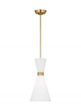 Visual Comfort & Co. Studio Collection DJP1101SB - Belcarra Modern 1-Light Small Single Pendant Ceiling Light in Satin Brass Gold