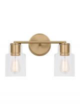 Visual Comfort & Co. Studio Collection DJV1002SB - Sayward Transitional 2-Light Bath Vanity Wall Sconce in Satin Brass Gold Finish