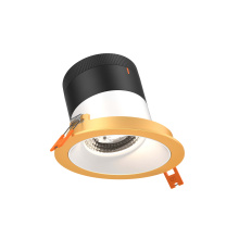 Dals RC04-CC-35-SLWH-TGD - 4in Modular Downlight, 5CCT, 35 degree Beam Angle, Slope Ceiling, White, Gold Trim