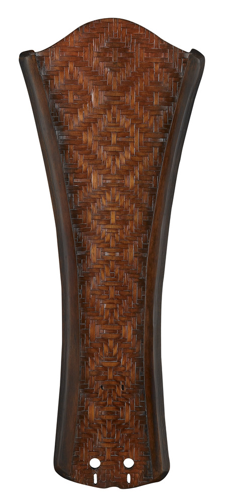 22&#34; Concave Carved Blade W/Woven Bamboo: Walnut