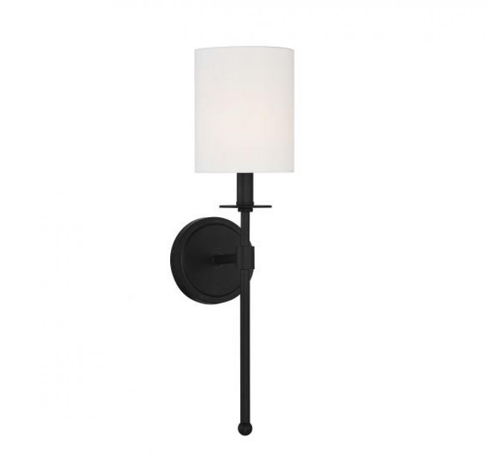 1-Light Wall Sconce in Matte Black