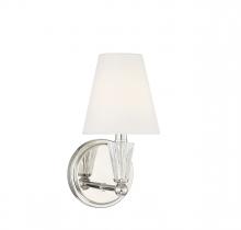 Savoy House Meridian M90102PN - 1-Light Wall Sconce in Polished Nickel