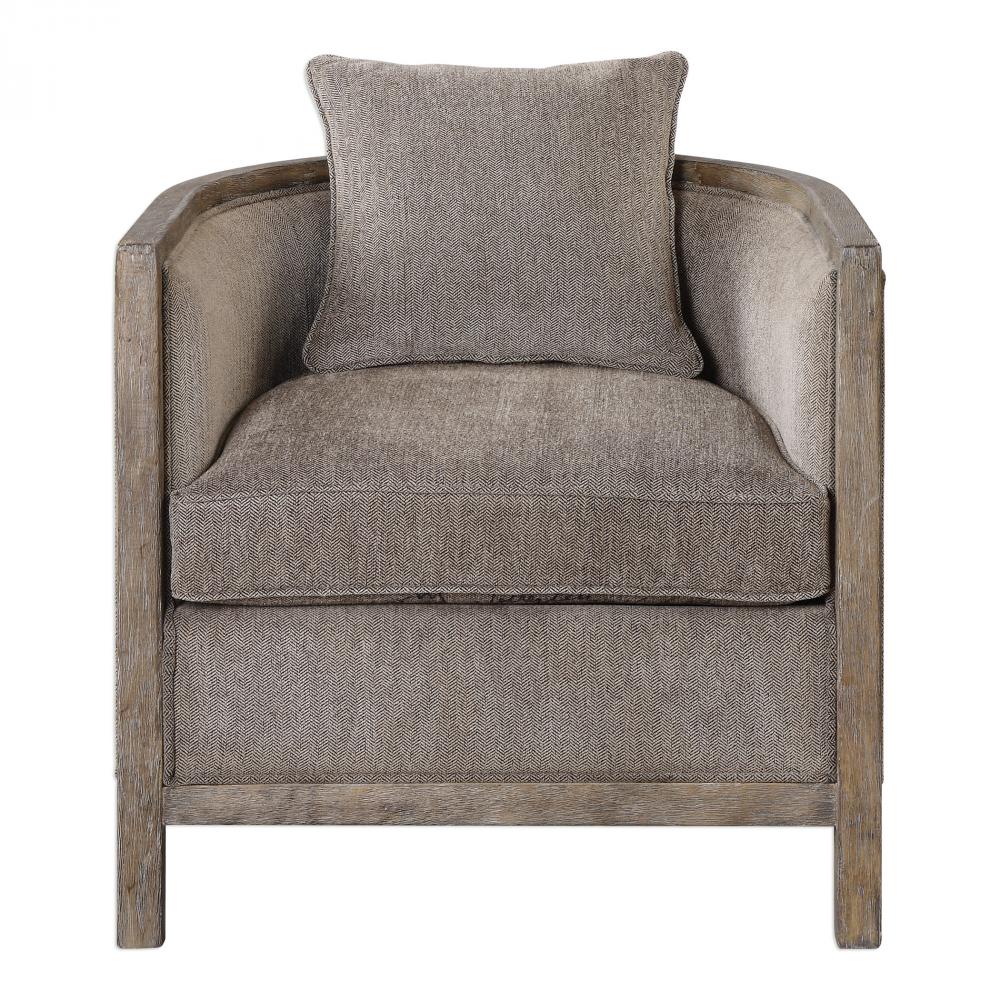 Uttermost Viaggio Gray Chenille Accent Chair