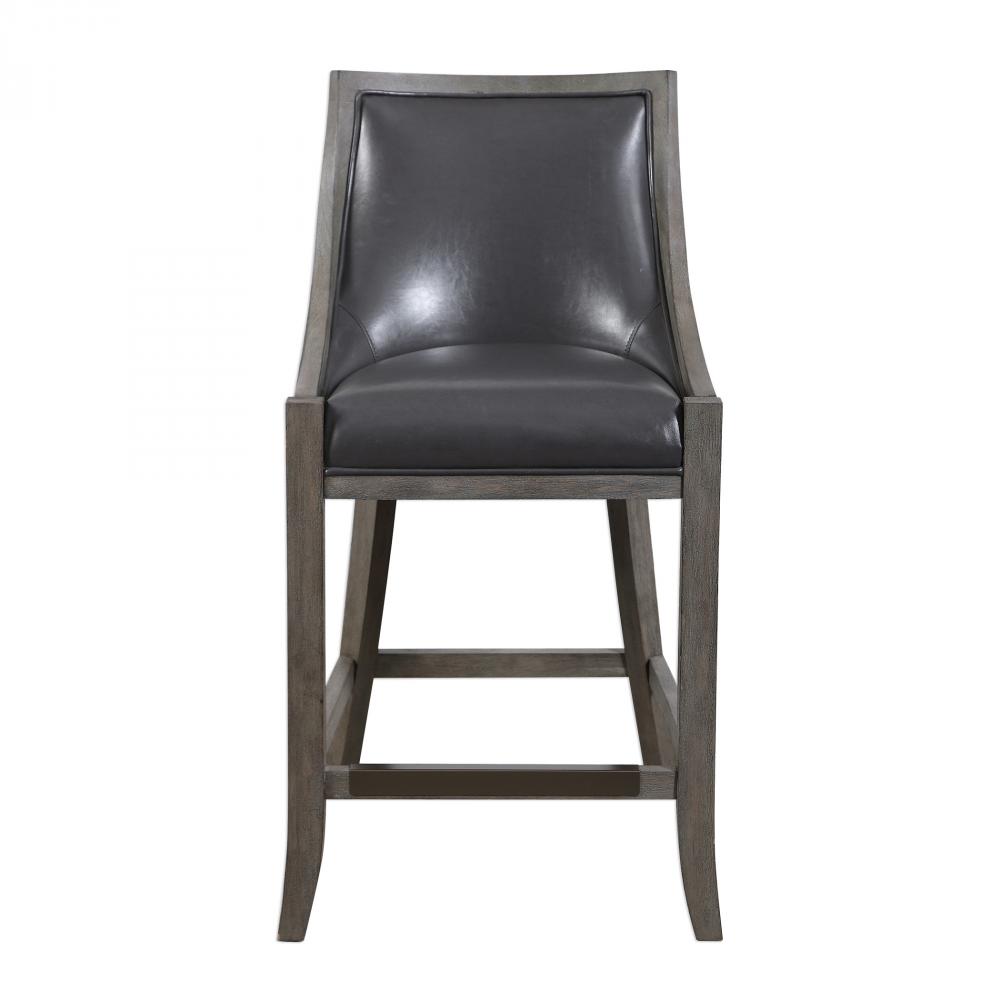 Uttermost Elowen Leather Counter Stool