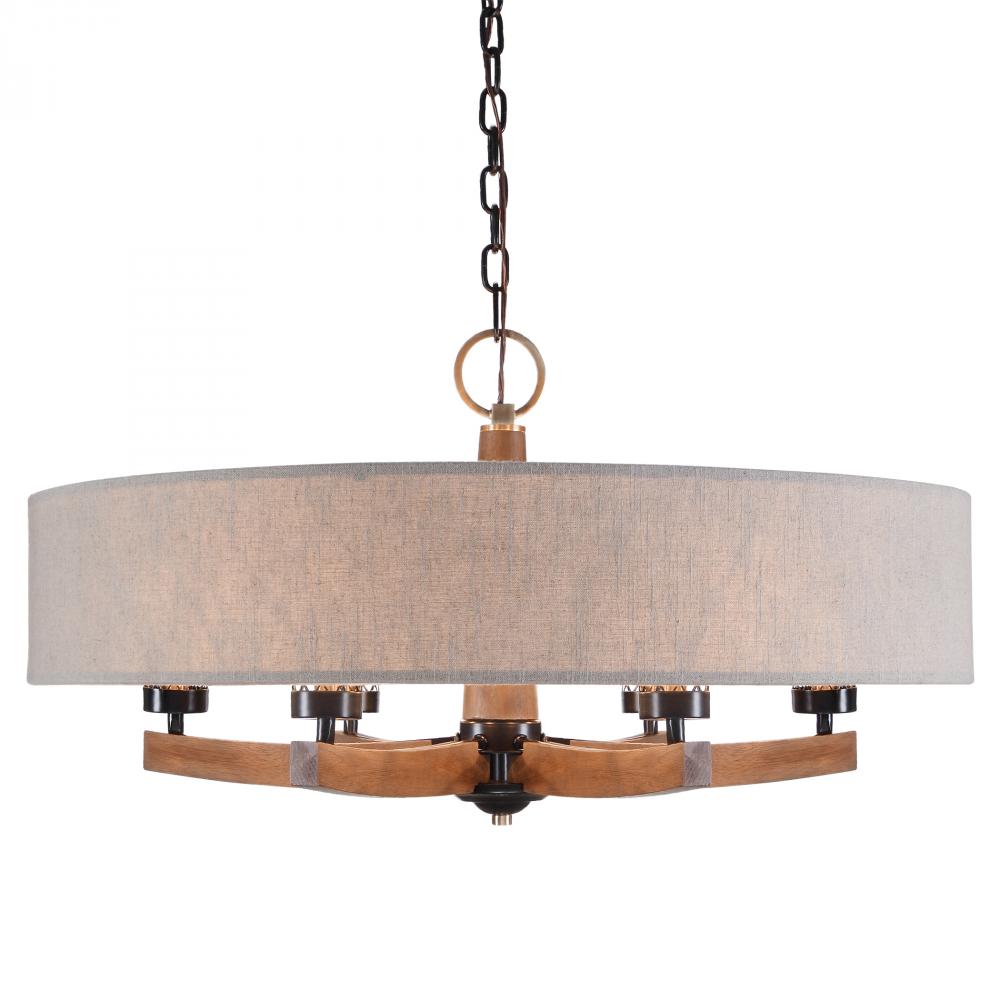 Uttermost Woodall 6 Light Drum Chandelier