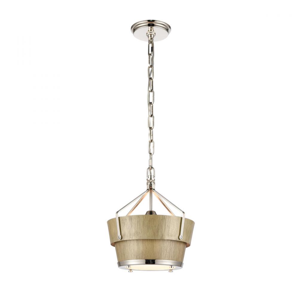 Marin 10.5&#39;&#39; Wide 1-Light Pendant - Polished Nickel