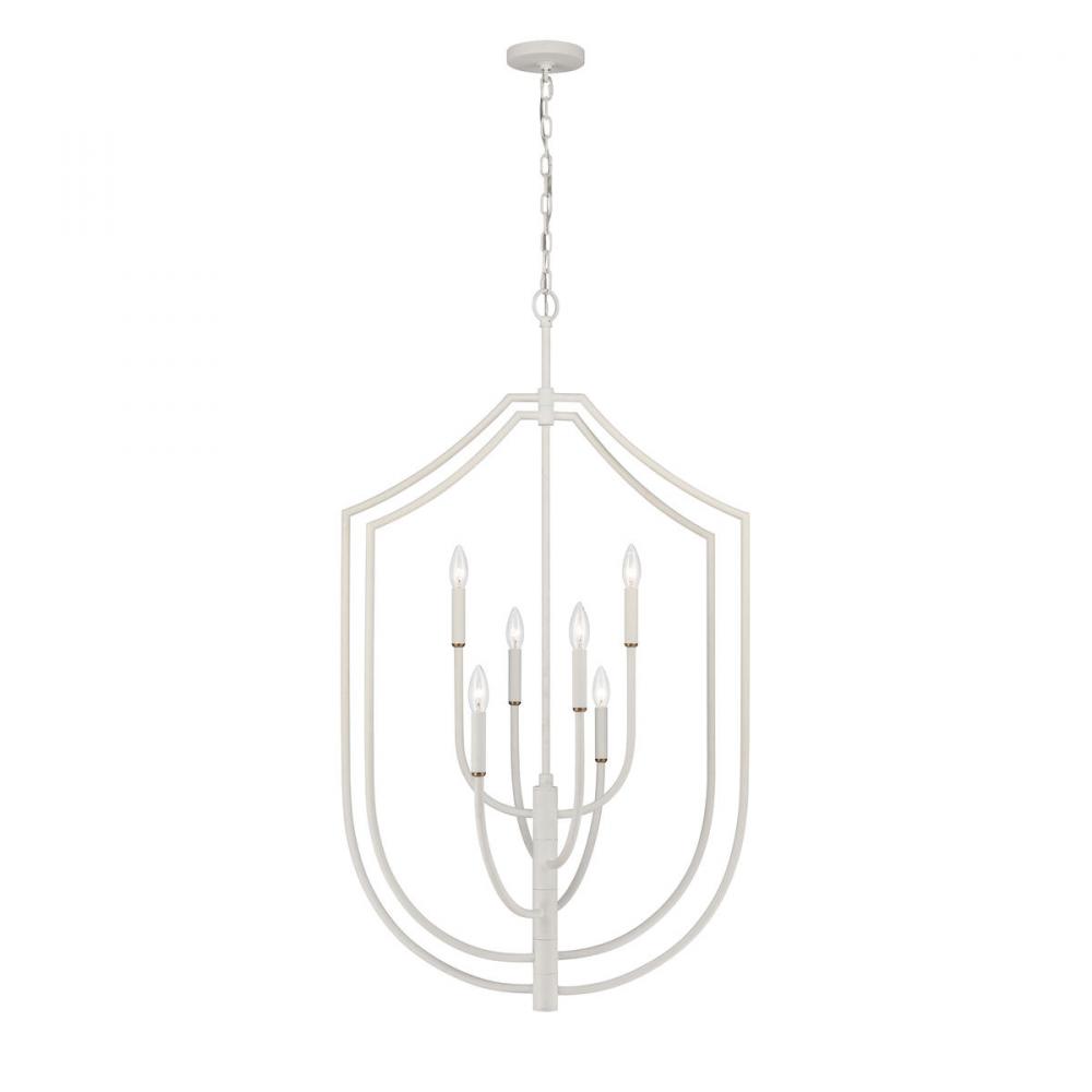 Continuance 26&#39;&#39; Wide 6-Light Pendant - White Coral