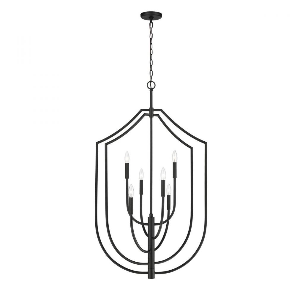 Continuance 26&#39;&#39; Wide 6-Light Pendant - Charcoal