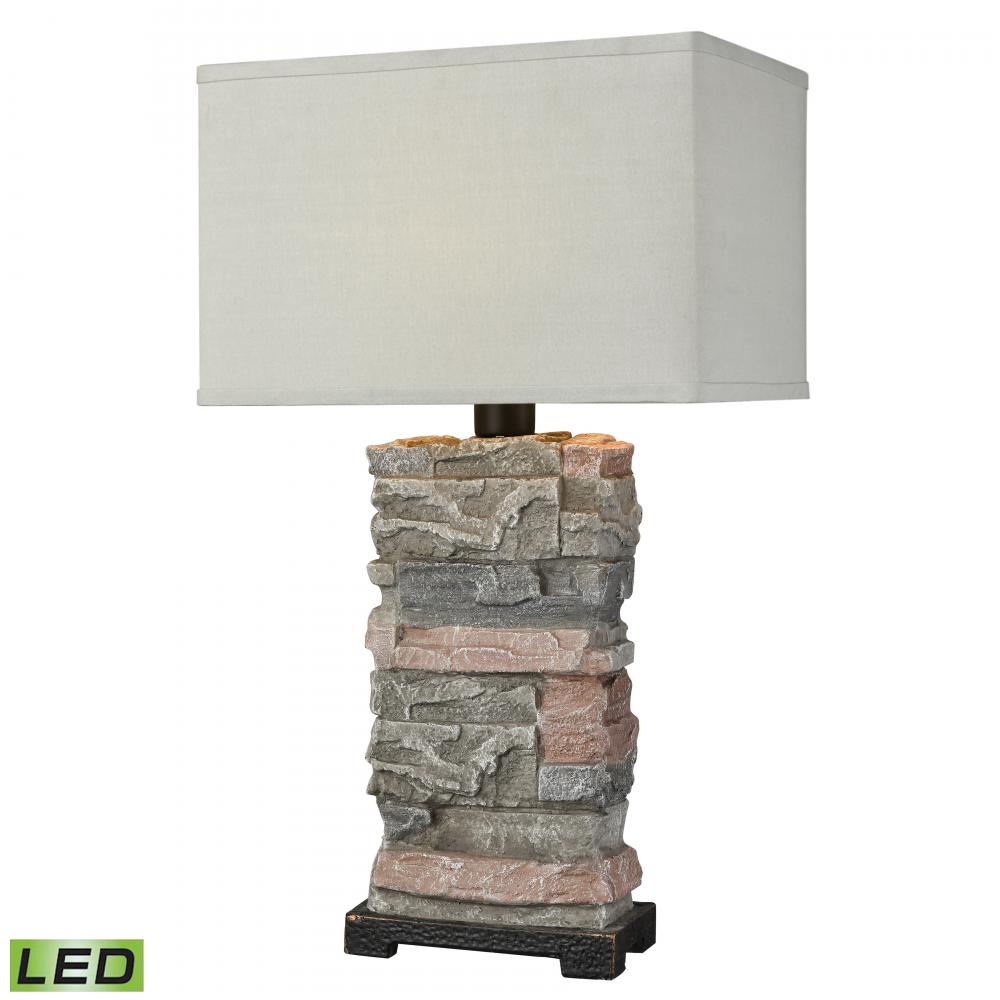 Terra Firma 30&#39;&#39; High 1-Light Outdoor Table Lamp - Stone - Includes LED Bulb