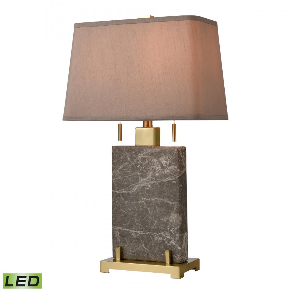 Windsor 27&#39;&#39; High 2-Light Table Lamp - Honey Brass - Includes LED Bulbs