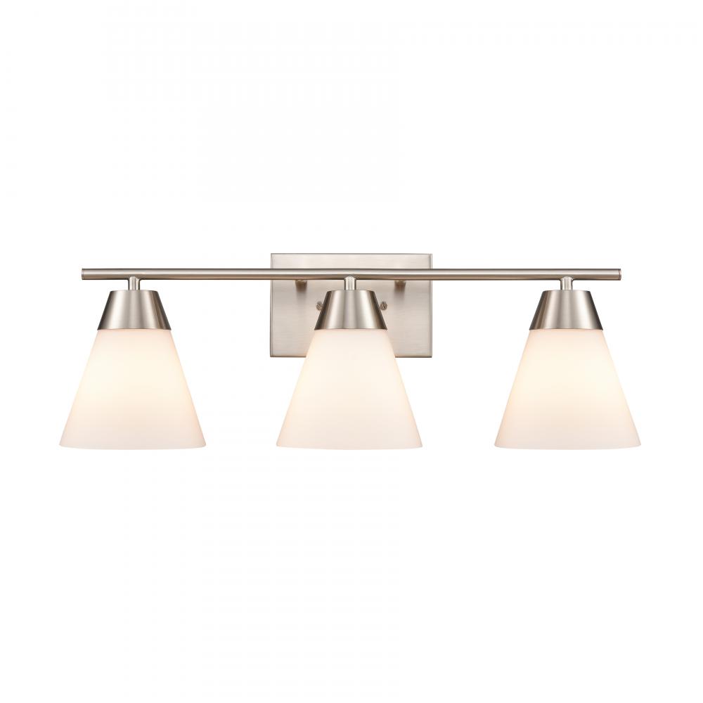 Vivica 24&#39;&#39; Wide 3-Light Vanity Light - Brushed Nickel