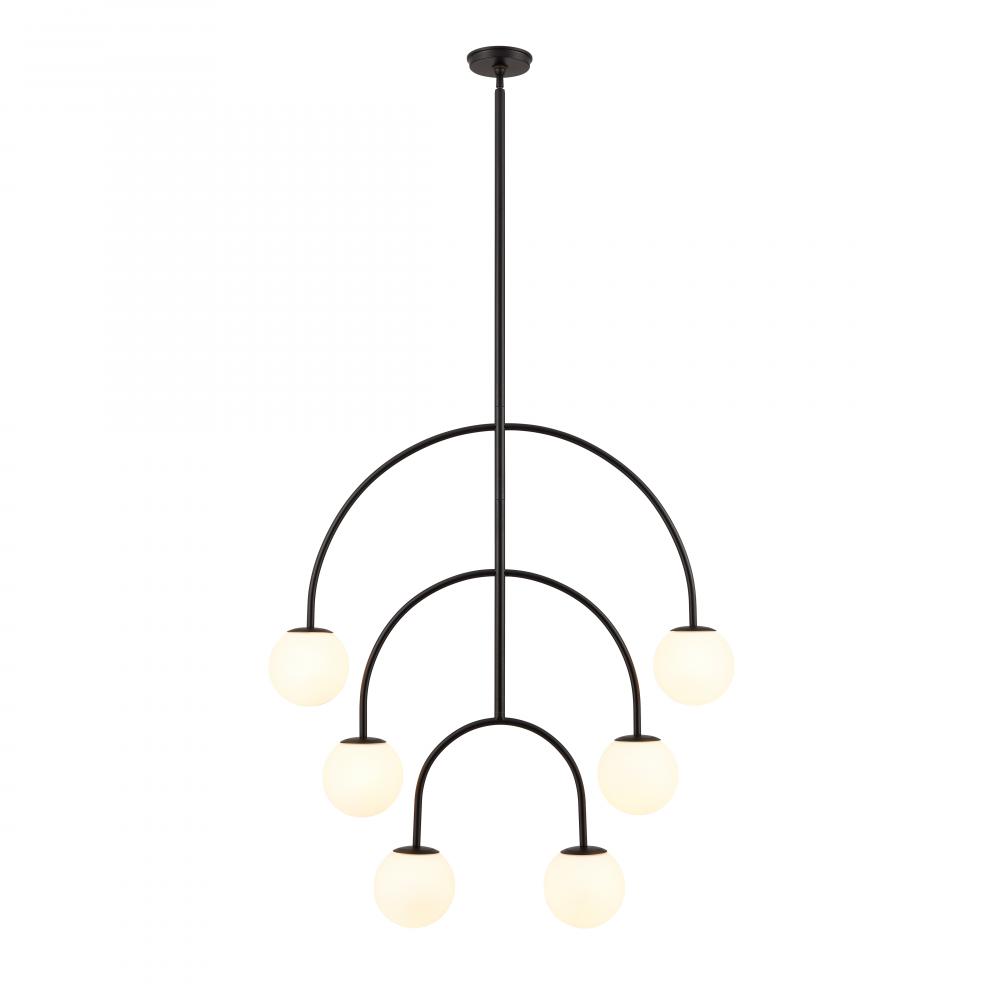 Doby 34&#39;&#39; Wide 6-Light Pendant - Matte Black