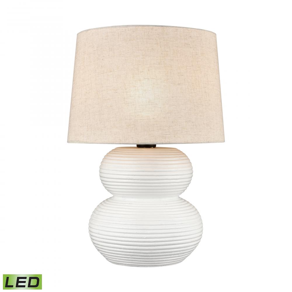 Phillipa 25&#39;&#39; High 1-Light Outdoor Table Lamp - Matte White - Includes LED Bulb