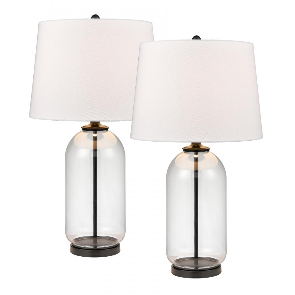 Lunaria 31&#39;&#39; High 1-Light Table Lamp - Set of 2 Clear